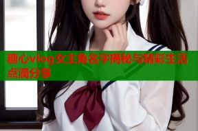 糖心vlog女主角名字揭秘与精彩生活点滴分享